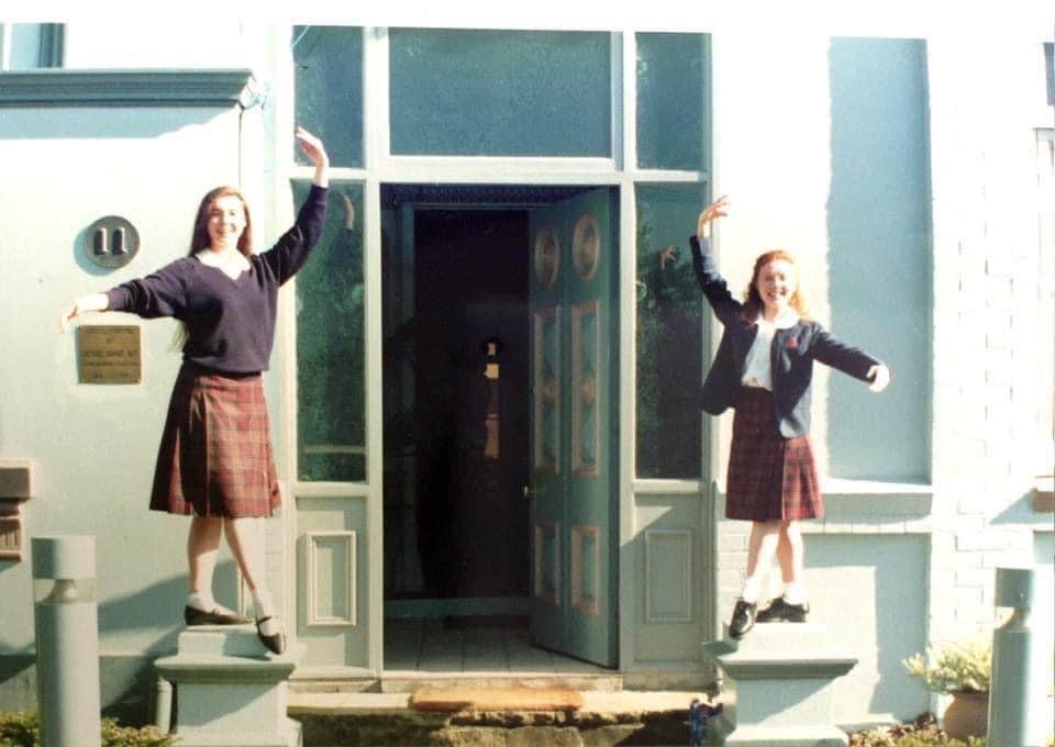 Two Girls Dancing Outside Beresford Road On The Last Day